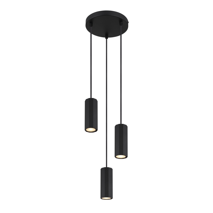Globo - Żyrandol na lince 3xGU10/25W/230V czarny