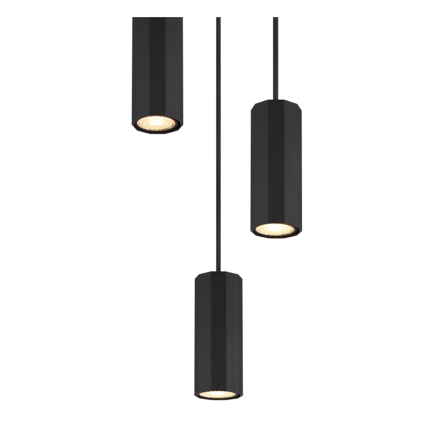 Globo - Żyrandol na lince 3xGU10/25W/230V czarny