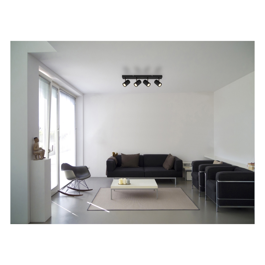 Globo - Oświetlenie punktowe 4xGU10/25W/230V czarny