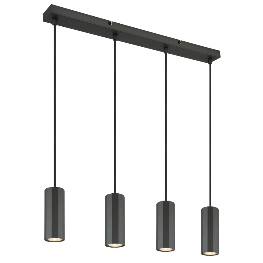Globo - Żyrandol na lince 4xGU10/25W/230V czarny