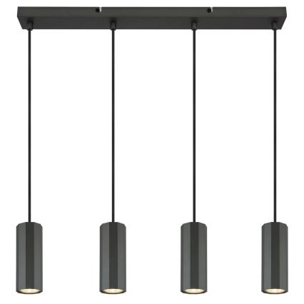 Globo - Żyrandol na lince 4xGU10/25W/230V czarny