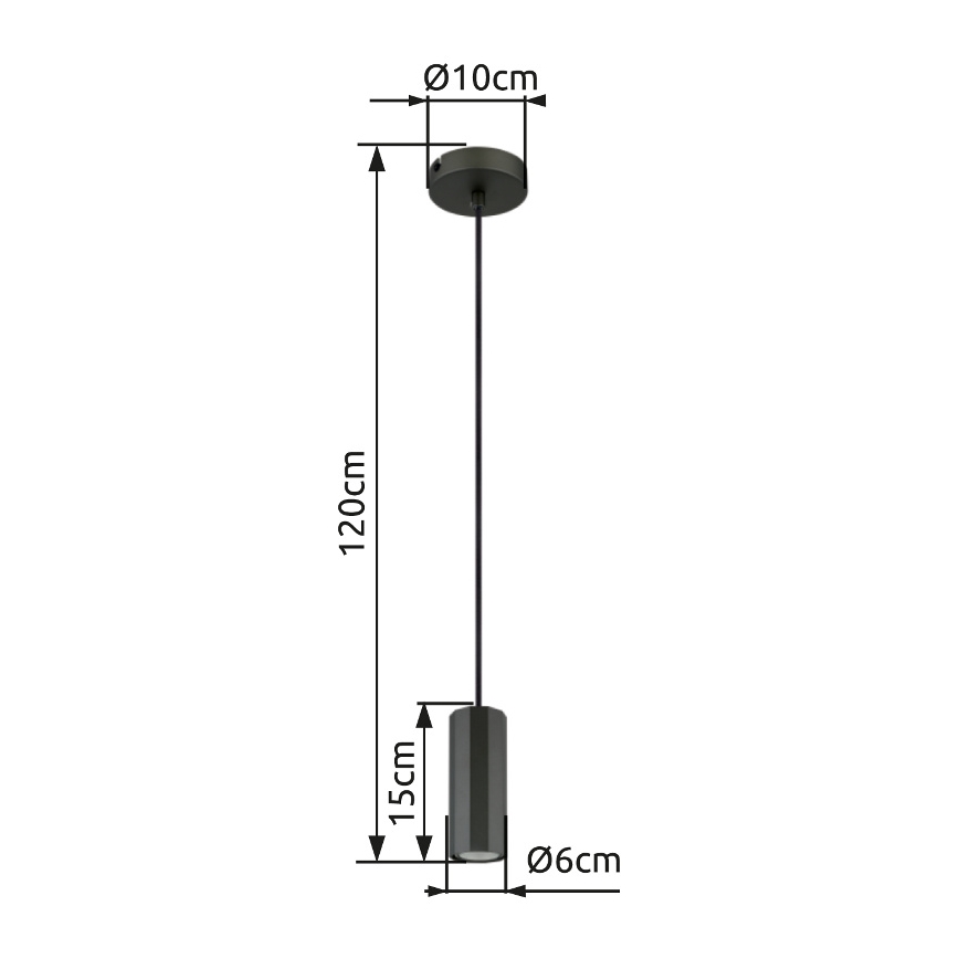 Globo - Żyrandol na lince 1xGU10/25W/230V czarny