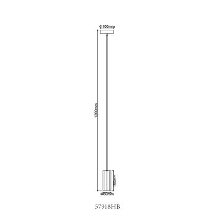Globo - Żyrandol na lince 1xGU10/25W/230V czarny