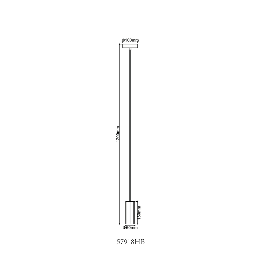Globo - Żyrandol na lince 1xGU10/25W/230V czarny