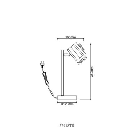 Globo - Lampa stołowa 1xGU10/5W/230V czarny