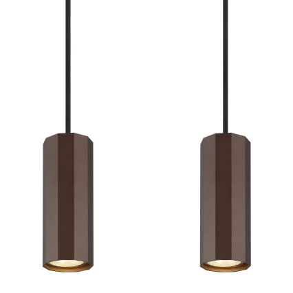 Globo - Żyrandol na lince 4xGU10/25W/230V brązowy