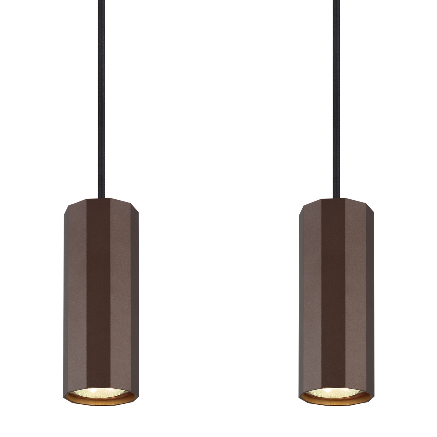 Globo - Żyrandol na lince 4xGU10/25W/230V brązowy