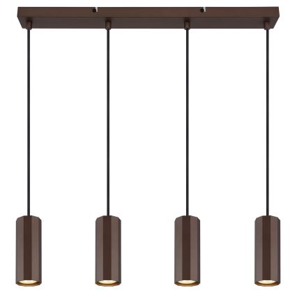 Globo - Żyrandol na lince 4xGU10/25W/230V brązowy