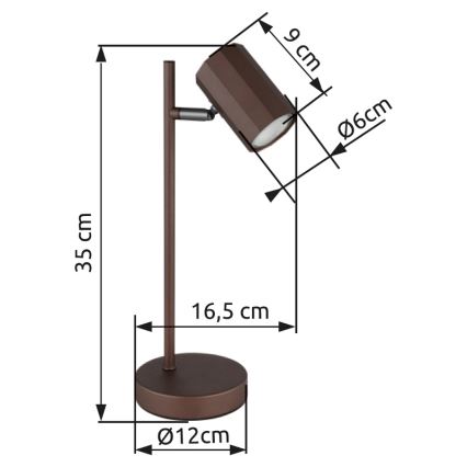 Globo - Lampa stołowa 1xGU10/5W/230V brązowy