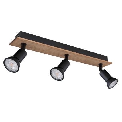 Globo - Lampa punktowa 3xGU10/35W/230V drewno/metal