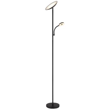 Globo - LED Ściemnialna lampa podłogowa LED/20W/230V+ LED/5W 3000/4000/6500K czarna