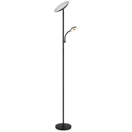 Globo - LED Ściemnialna lampa podłogowa LED/20W/230V+ LED/5W 3000/4000/6500K czarna