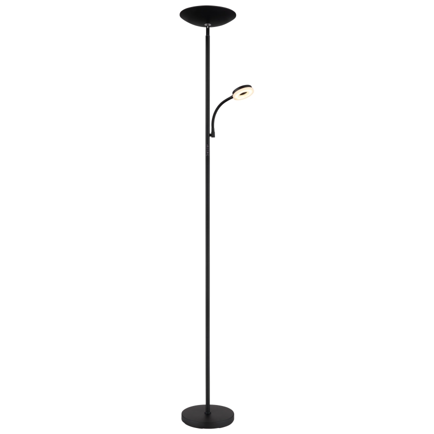 Globo - LED Ściemnialna lampa podłogowa LED/20W/230V+ LED/5W 3000/4000/6500K czarna