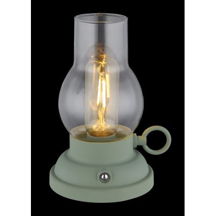 Globo - LED regulowana dotykowa lampka biurkowa z ładowaniem LED/1W/3,7V 1200 mAh zielona
