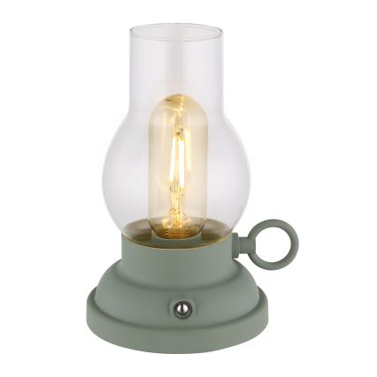 Globo - LED Ściemnialna akumulatorowa dotykowa lampa stołowa LED/1W/3,7V 1200 mAh zielona