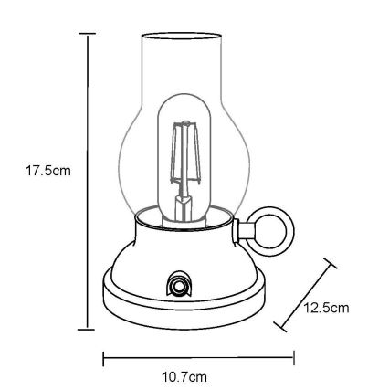 Globo - LED Ściemnialna akumulatorowa dotykowa lampa stołowa LED/1W/3,7V 1200 mAh zielona