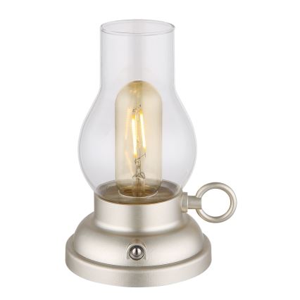 Globo - LED Ściemnialna akumulatorowa dotykowa lampa stołowa LED/1W/3,7V 1200 mAh matowy chrom