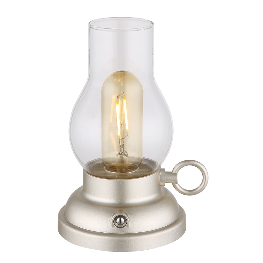Globo - LED Ściemnialna akumulatorowa dotykowa lampa stołowa LED/1W/3,7V 1200 mAh matowy chrom