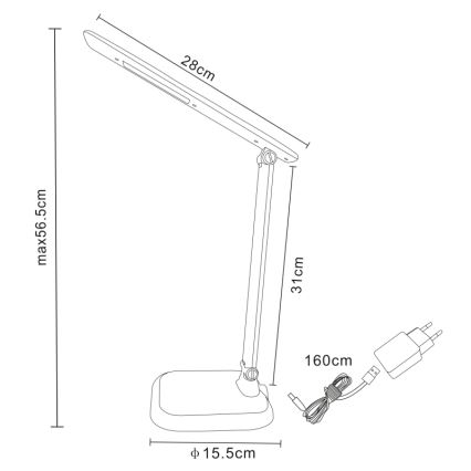 Globo - LED Ściemniana lampa stołowa LED/7W/230V