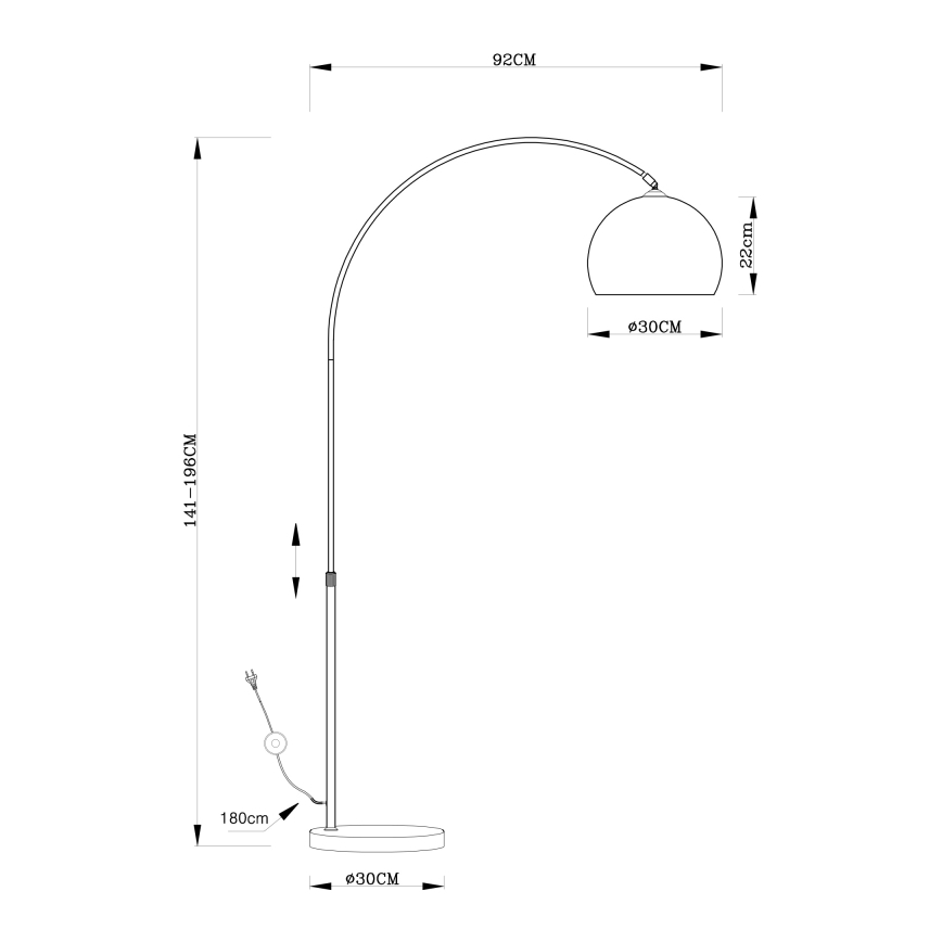 Globo - Lampa podłogowa 1xE27/40W/230V