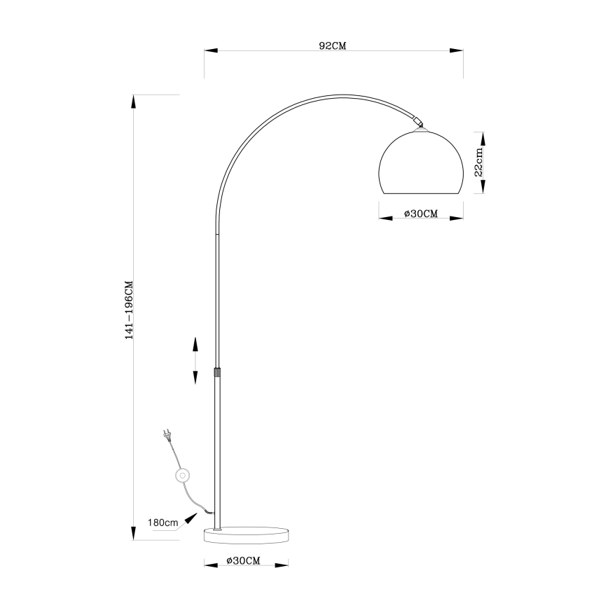 Globo - Lampa podłogowa 1xE27/40W/230V