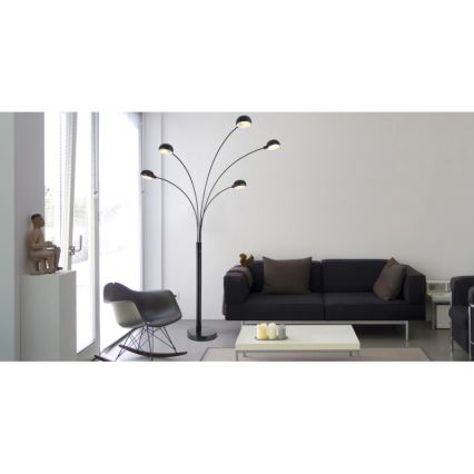 Globo - Lampa podłogowa 5xE14/40W/230V czarny