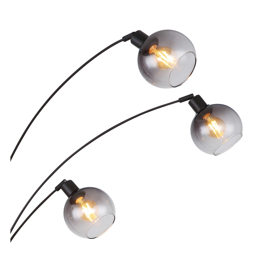 Globo - Lampa podłogowa 5xE27/40W/230V dymny