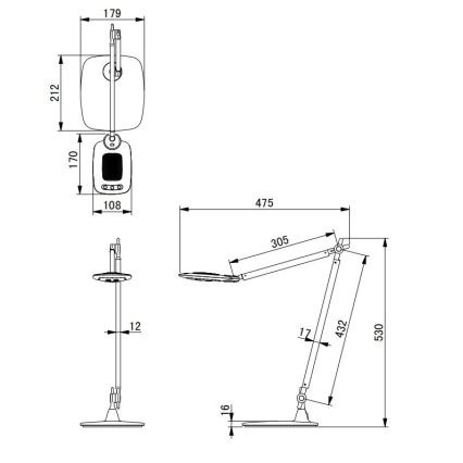 Globo - LED ściemnialna dotykowa lampa stołowa LED/9W/230V 3000/5000/6500K