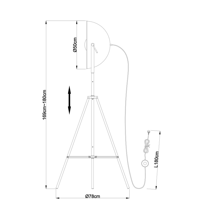 Globo - Lampa podłogowa 1xE27/60W/230V