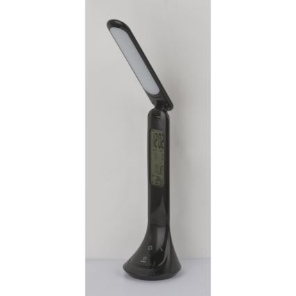 Globo - LED regulowana jasnością ładowalna lampa biurkowa z wyświetlaczem LED/4W/230V 2200 mAh czarna