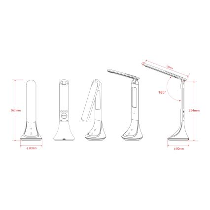 Globo - LED Ściemnialna lampa stołowa 1xLED/4W/230V 2200 mAh