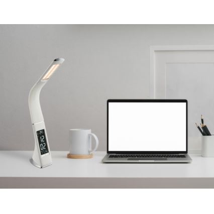 Globo - LED ściemnialna dotykowa lampka biurkowa z wyświetlaczem LED/6,5W/230V 3000/4500/5800K biała