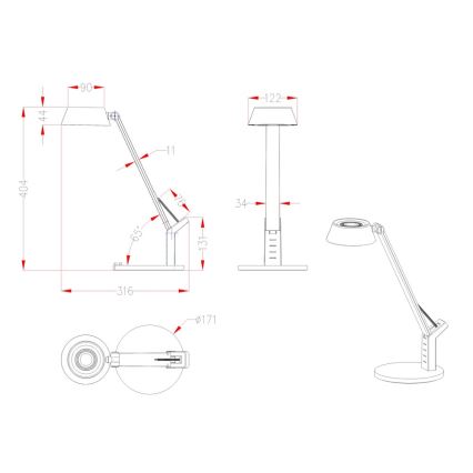 Globo - LED Ściemniana lampa stołowa LED/8W/230V