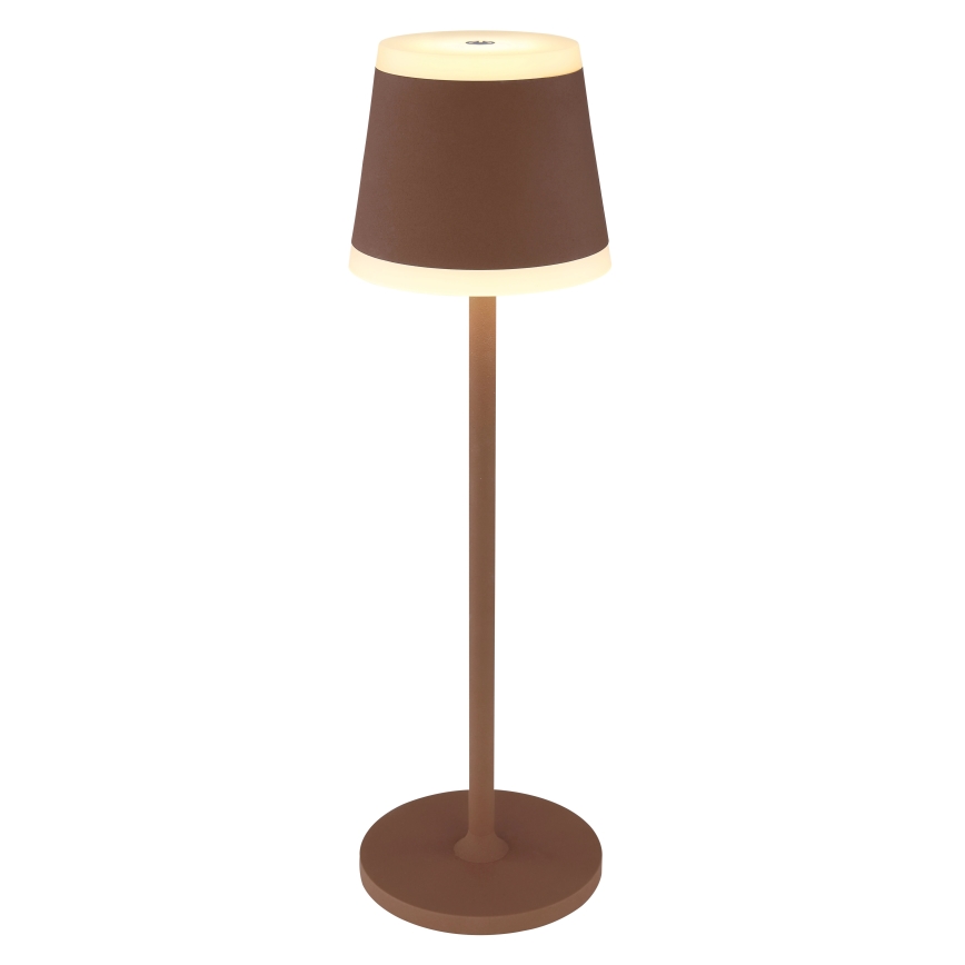 Globo - LED Ściemnialna akumulatorowa dotykowa lampa stołowa LED/4,6W/3,7V 3000K 1800mAh brązowa IP54