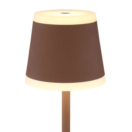 Globo - LED Ściemnialna akumulatorowa dotykowa lampa stołowa LED/4,6W/3,7V 3000K 1800mAh brązowa IP54