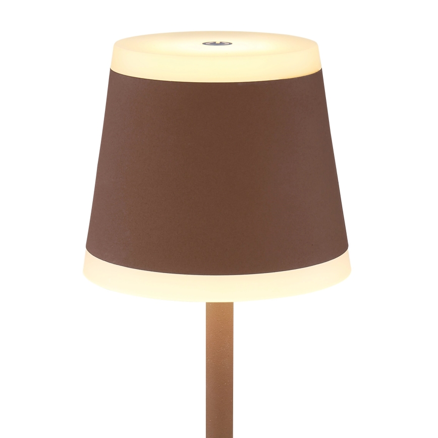 Globo - LED Ściemnialna akumulatorowa dotykowa lampa stołowa LED/4,6W/3,7V 3000K 1800mAh brązowa IP54