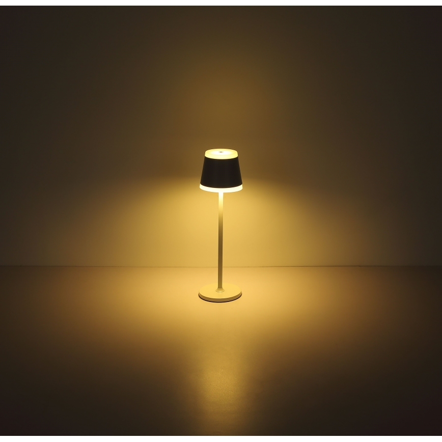 Globo - LED Ściemnialna akumulatorowa dotykowa lampa stołowa LED/4,6W/230V 1800 mAh USB IP54 biała