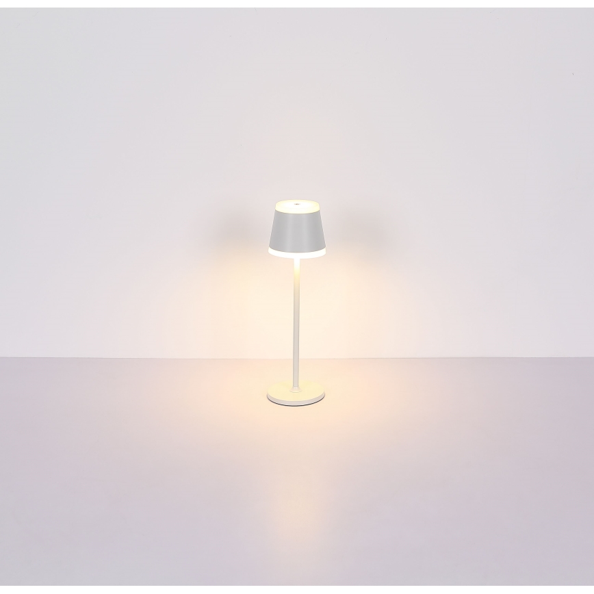 Globo - LED Ściemnialna akumulatorowa dotykowa lampa stołowa LED/4,6W/230V 1800 mAh USB IP54 biała