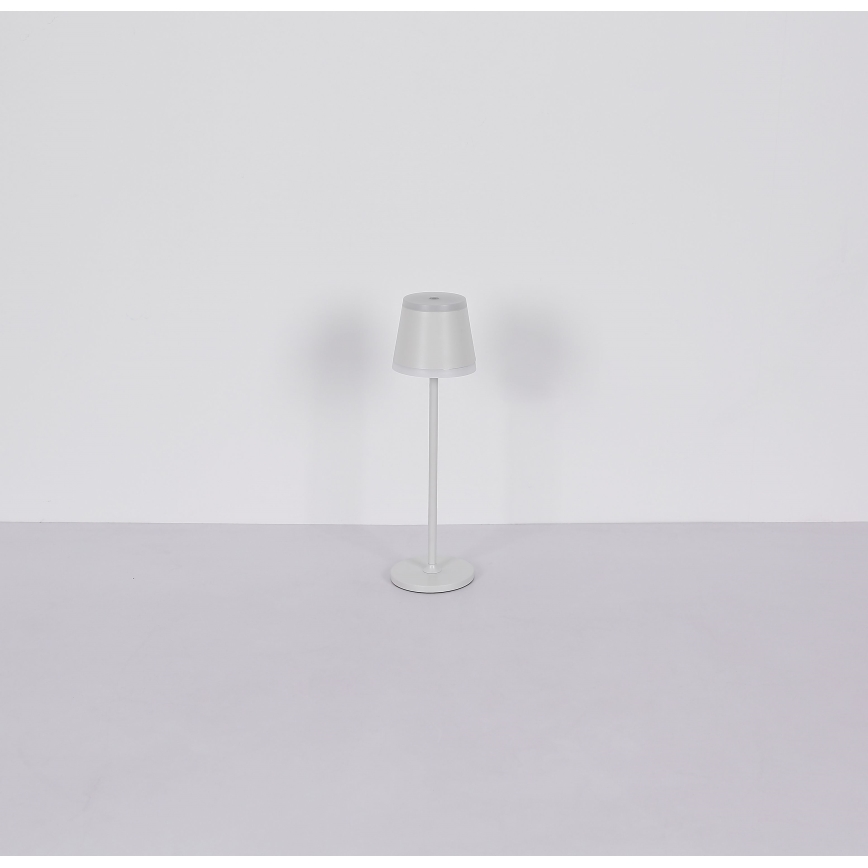 Globo - LED Ściemnialna akumulatorowa dotykowa lampa stołowa LED/4,6W/230V 1800 mAh USB IP54 biała