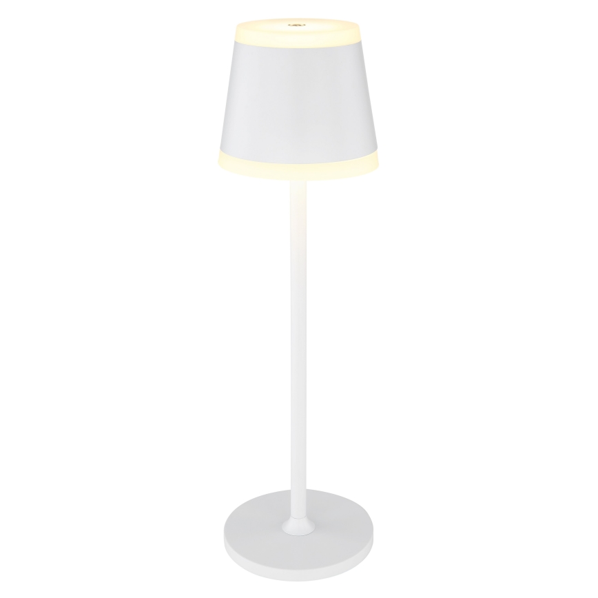 Globo - LED Ściemnialna akumulatorowa dotykowa lampa stołowa LED/4,6W/230V 1800 mAh USB IP54 biała