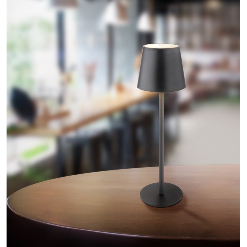 Globo - LED Ściemnialna dotykowa zewnętrzny lampa LED/3W/3,7V IP44 1800 mAh USB czarny