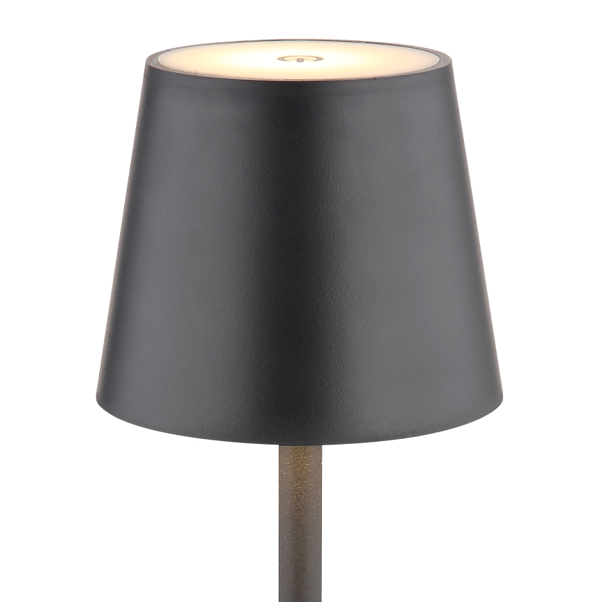 Globo - LED Ściemnialna dotykowa zewnętrzny lampa LED/3W/3,7V IP44 1800 mAh USB czarny