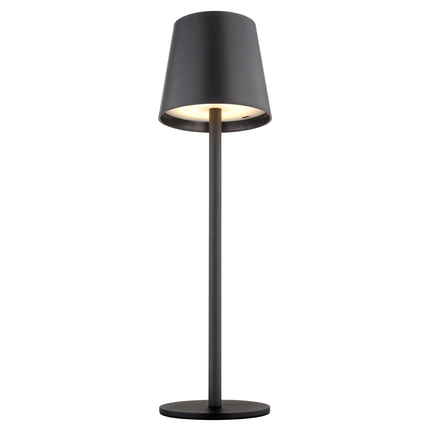 Globo - LED Ściemnialna dotykowa zewnętrzny lampa LED/3W/3,7V IP44 1800 mAh USB czarny