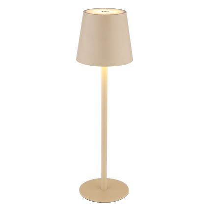 Globo - LED Ściemnialna dotykowa zewnętrzny lampa LED/3W/3,7V IP44 1800 mAh USB beżowy