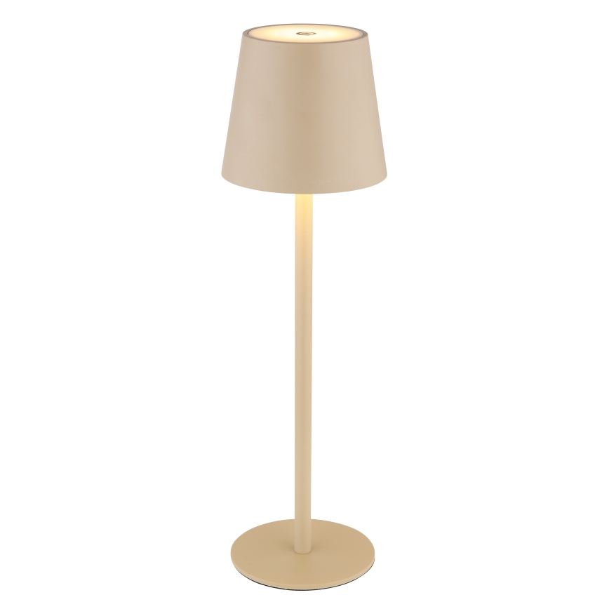 Globo - LED Ściemnialna dotykowa zewnętrzny lampa LED/3W/3,7V IP44 1800 mAh USB beżowy
