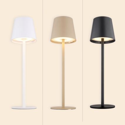 Globo - LED Ściemnialna dotykowa zewnętrzny lampa LED/3W/3,7V IP44 1800 mAh USB beżowy