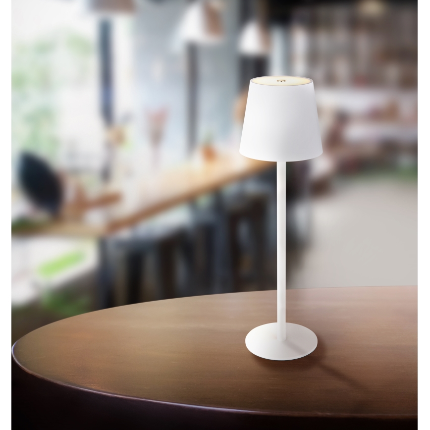 Globo - LED Ściemnialna dotykowa zewnętrzny lampa LED/3W/3,7V IP44 1800 mAh USB biały