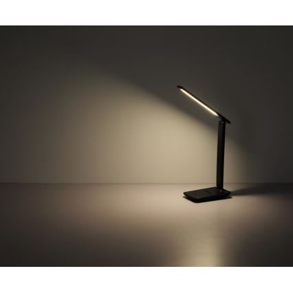 Globo - LED Dotykowa ściemnialna akumulatorowa lampa stołowa LED/5W/5V 2700/4000/6500K 1800 mAh czarna