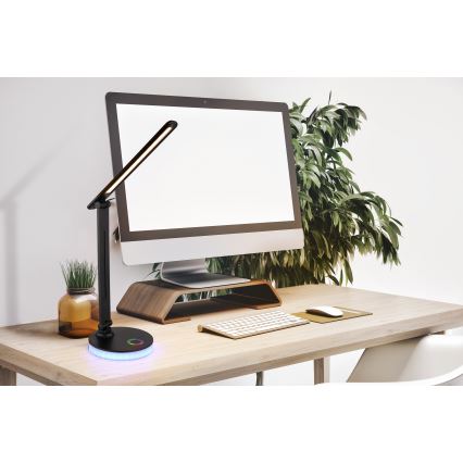 Globo - LED RGBW Ściemnialna dotykowa lampa stołowa LED/5W/230V + LED/2W 2700K/4000K/6500K czarny