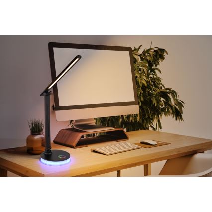 Globo - LED RGBW Ściemnialna dotykowa lampa stołowa LED/5W/230V + LED/2W 2700K/4000K/6500K czarny